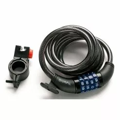 Antivol Spiral GURPIL 120 cm x 10 mm Noir avec Combinaison - Sécurité Urbaine Renforcée