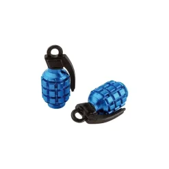 TUN'R Bouchons de Valve Grenade Bleus - Paire - Accessoires Roues Bikelife