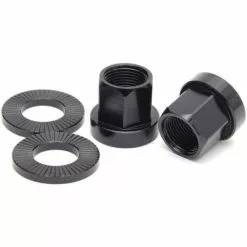 Generique Boulon-Ecrou SALT Pour Axe 10mm Hex 17mm Noir - Compatible FIXIE/Moyeux/Roues