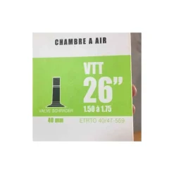 Chambre à Air P&A 26" X1,50-1,75 AV 40mm pour Vélos Fixie et Urbains