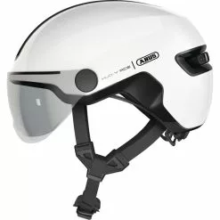 Casque ABUS HUD-Y ACE Shiny Blanc - Taille M | Casque Urbain Sécurité | Confort et Style
