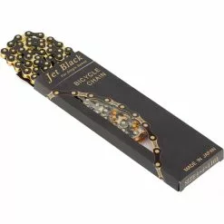 Chaîne Pignon Fixe IZUMI Track Jet Noir/Gold - Chaîne de Transmission Haute Performance pour Fixie