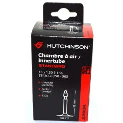 Chambre à Air Hutchinson 16"x1.30-1.90" SV 32 mm - Compatible BMX - Haute Qualité