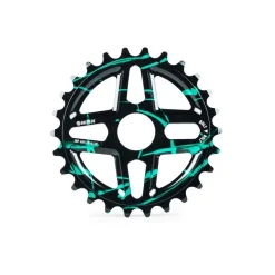 Couronne SALT+ CENTER 28T Green Acid - Compatible BMX, Transmission Durable