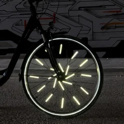 COUVRES RAYONS RÉFLÉCHISSANTS RAINETTE Fluo X12 Pièces - Sécurité Urbaine et Lumière Réfléchissante -France Accessoires Vélo Soldes Boutique couvres rayons reflechissants rainette fluo x12 pieces 2