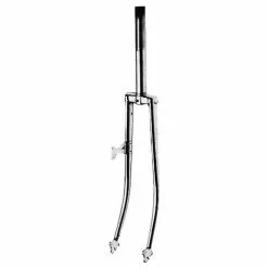 Generique Fourche 700-28" 1 Pouce 230mm Chromée - Fourche Vélo Urbain