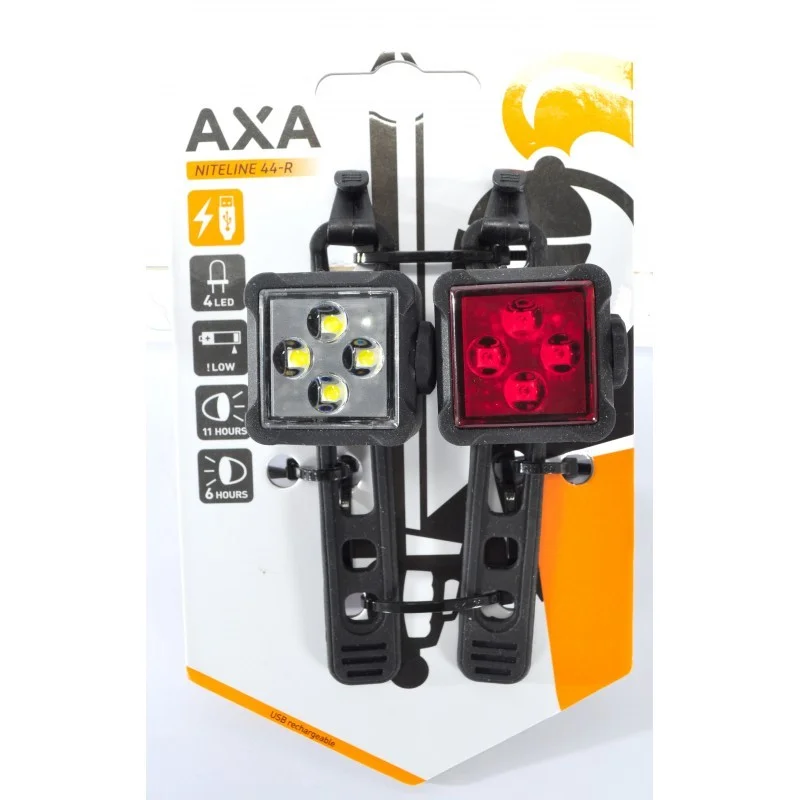 Lumières AXA Av-Arr USB 4Leds Niteline 44-R - Éclairage Urbain Sécurisé 6 Lumières AXA Av-Arr USB 4Leds Niteline 44-R - Éclairage Urbain Sécurisé – Image 4
