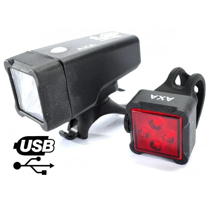 Lumières AXA Av-Arr USB T-4R - Éclairage Urbain Sécurisé 3 Lumières AXA Av-Arr USB T-4R - Éclairage Urbain Sécurisé