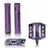 Pack DEMOLITION Pédales + Poignées Noir-Violet pour FIXIE | Demolition Parts -France Accessoires Vélo Soldes Boutique pack demolition pedales poignees noir violet