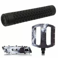 Pack DEMOLITION Pédales Trooper Noir-blanc + Poignées CULT Odi Vans Noir | Pièces de Démolition pour Fixie