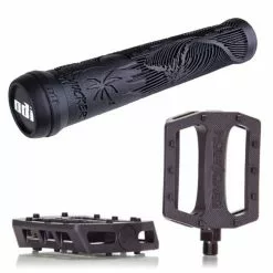 Pack DEMOLITION Pédales Trooper Noir + Poignées ODI Hucker Noir - FIXIE/Pédales/Transmission