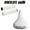 Pack Selle BIKELIFE Grippie Blanche + Poignées CULT-VANS By ODI Blanc - Confort et Style pour VTT -France Accessoires Vélo Soldes Boutique pack selle bikelife grippie blanche poignees cult vans by odi blanc