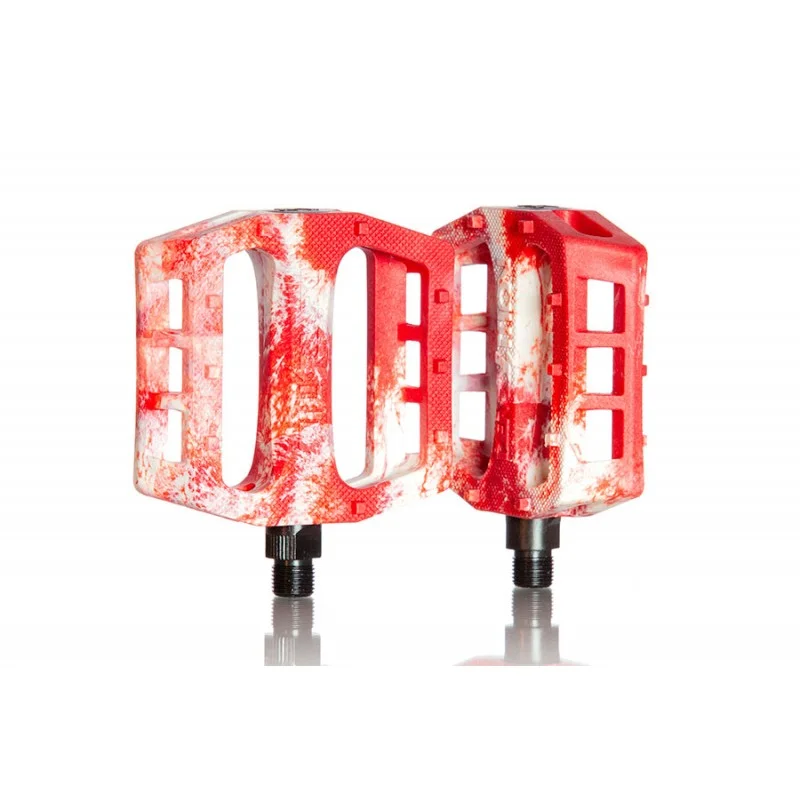 Pédales Demolition Trooper Blanc-Rouge Marble - FIXIE/Transmission 3 Pédales Demolition Trooper Blanc-Rouge Marble - FIXIE/Transmission