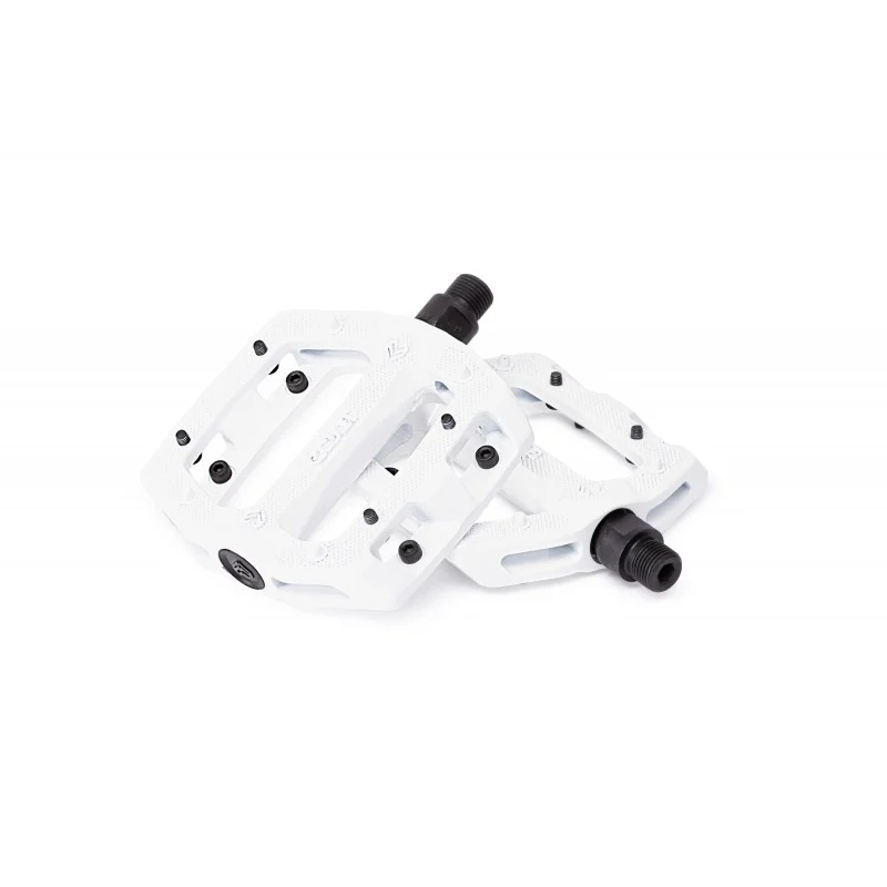Pédales Eclat Slash Aluminium Blanches pour Fixie - Légères et Durables 3 Pédales Eclat Slash Aluminium Blanches pour Fixie - Légères et Durables