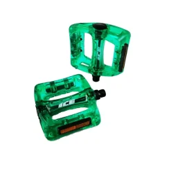 PEDALES ICE FAST 9/16ème Kristal Vertes pour Vélo Fixie - Haute Performance
