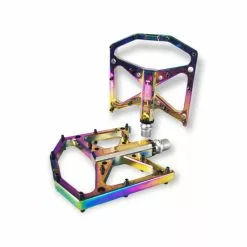 Pédales ICE FAST Butch Aluminium CNC 9/16e Oil Slick - Haute Performance pour Vélos