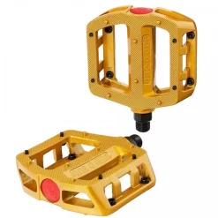 Pédales S&M 101 Aluminium Or - Pédales BMX Haut de Gamme pour Performance et Durabilité