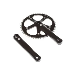 Pédalier BLB Track 165 mm 48T Noir - Idéal pour Fixie et Vélos Pistes