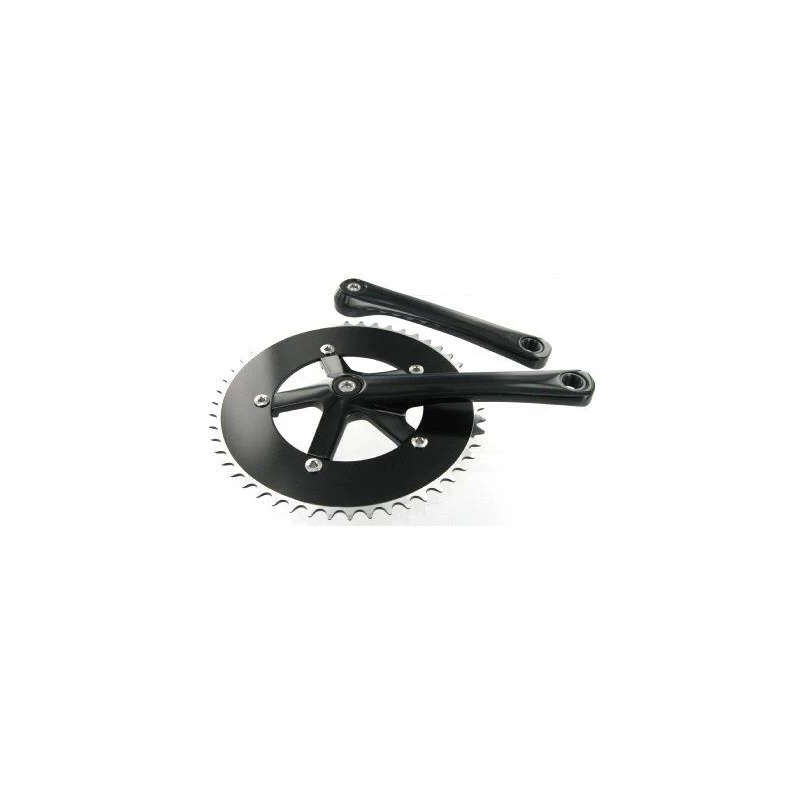 Generique Pédalier De Fixie 165mm 46 Dents Noir - Pédalier Fixie Noir pour Vélo 3 Generique Pédalier De Fixie 165mm 46 Dents Noir - Pédalier Fixie Noir pour Vélo