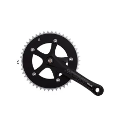 Generique PEDALIER GEN FIXIE 170mm 46T Noir BCD130 - Pédalier Fixie Haute Performance