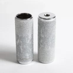 BIKELIFE Pegs XLC 10mm Chromés Grip Transparent - Pegs de Vélo Haute Qualité