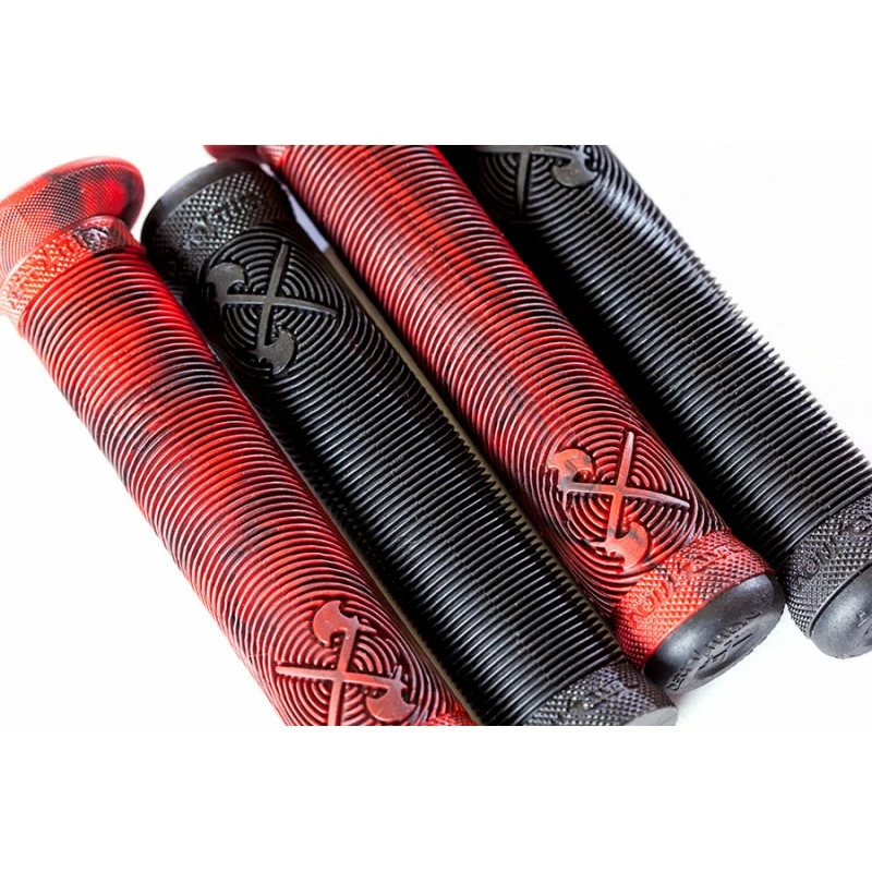 Poignées Demolition Axes Flangeless Rouge Noir Marble - BIKELIFE 4 Poignées Demolition Axes Flangeless Rouge Noir Marble - BIKELIFE – Image 2