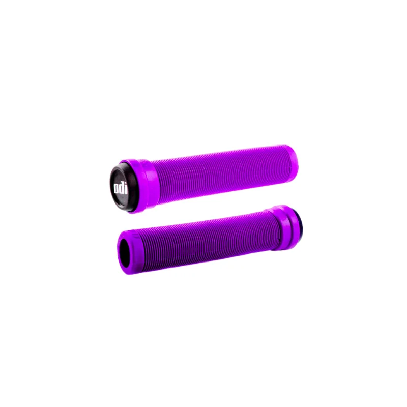 Poignées ODI Longneck Flangeless Violettes - Poignées de Guidon Ergonomiques pour Fixie et Vélos Urbains 3 Poignées ODI Longneck Flangeless Violettes - Poignées de Guidon Ergonomiques pour Fixie et Vélos Urbains