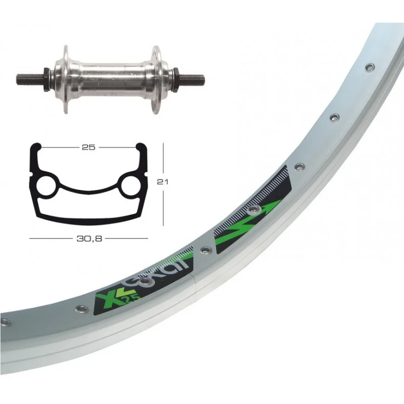 ROUE AV 26x1.90" XLC Exal Axe Plein - Roue Urbaine Performante 3 ROUE AV 26x1.90" XLC Exal Axe Plein - Roue Urbaine Performante