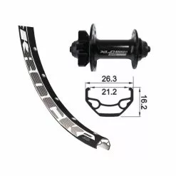 Velox Roue AV XLC 29" VTC à Disque 6 Trous Noire - Roue Urbaine Haute Performance
