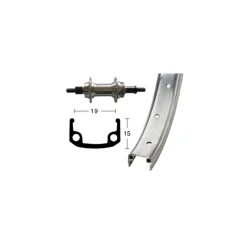 ROUE EXAL ARR 650-26X1/8" CASSETTE Ecrous 36T Sv - Roue Arrière Urbaine Haute Performance