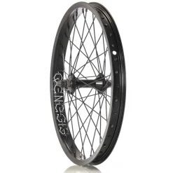 Roue BMX GENESIS 18" Avant Noire - Roue Complète pour Performances Optimales