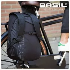 P&A Sacoche-Sac à Dos BASIL Arrière Flex Noir - Sacoche Urbaine Polyvalente -France Accessoires Vélo Soldes Boutique sacoche sac a dos basil arriere flex noir 2