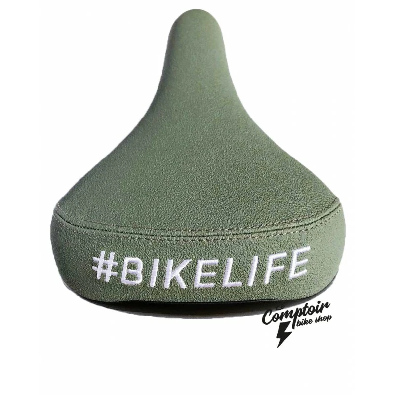 Selle BIKELIFE Grippie Vert Olive - Confort et Style pour Cyclistes 3 Selle BIKELIFE Grippie Vert Olive - Confort et Style pour Cyclistes