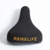 Selle BIKELIFE Noire Logo Orange - Confort et Style pour Cyclistes -France Accessoires Vélo Soldes Boutique selle bikelife noire logo orange