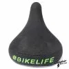 Selle BIKELIFE Noire Logo Vert - Confort et Style pour Cyclistes -France Accessoires Vélo Soldes Boutique selle bikelife noire logo vert
