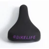 Selle BIKELIFE Noire Logo Violet - Confort et Style pour Cyclistes -France Accessoires Vélo Soldes Boutique selle bikelife noire logo violet