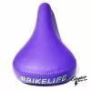 Selle BIKELIFE Violette Logo Vert - Confort et Style pour Cyclistes -France Accessoires Vélo Soldes Boutique selle bikelife violette logo vert