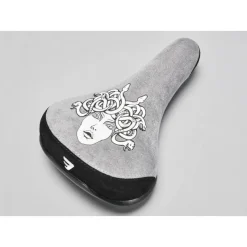 MAFIA BIKES Selle Mafia Bike Medusa Grise - Selle de Vélo Haut de Gamme pour Bikélife -France Accessoires Vélo Soldes Boutique selle mafia bike medusa grise 3