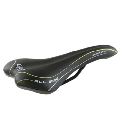 Selle de Vélo Generique SELLE MONTE GRAPPA 1322 ALL ROAD Noire/Jaune - Confort Urbain et Polyvalente