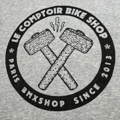 T-SHIRT LE COMPTOIR 2021 Gris Chiné Large - BIKELIFE/FRINGUE BIKELIFE/T-shirt -France Accessoires Vélo Soldes Boutique t shirt le comptoir 2021 gris chine large 3