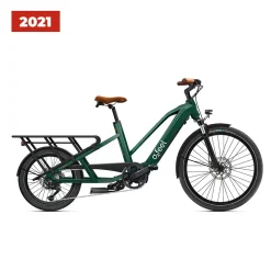 VAE CARGO O2FEEL EQUO POWER 4.1 VERT EMERAUDE - Vélo Électrique Cargo Puissant et Écologique