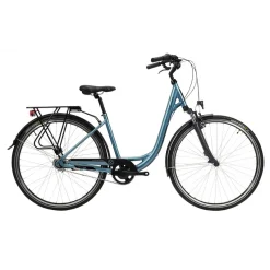 VELO EXS ST GERMAIN 28" 7v S/M Bleu Gris Mat - Vélo Urbain pour Homme et Femme